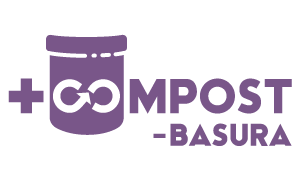 Logo de Más Compost Menos Basura de un solo tono morado